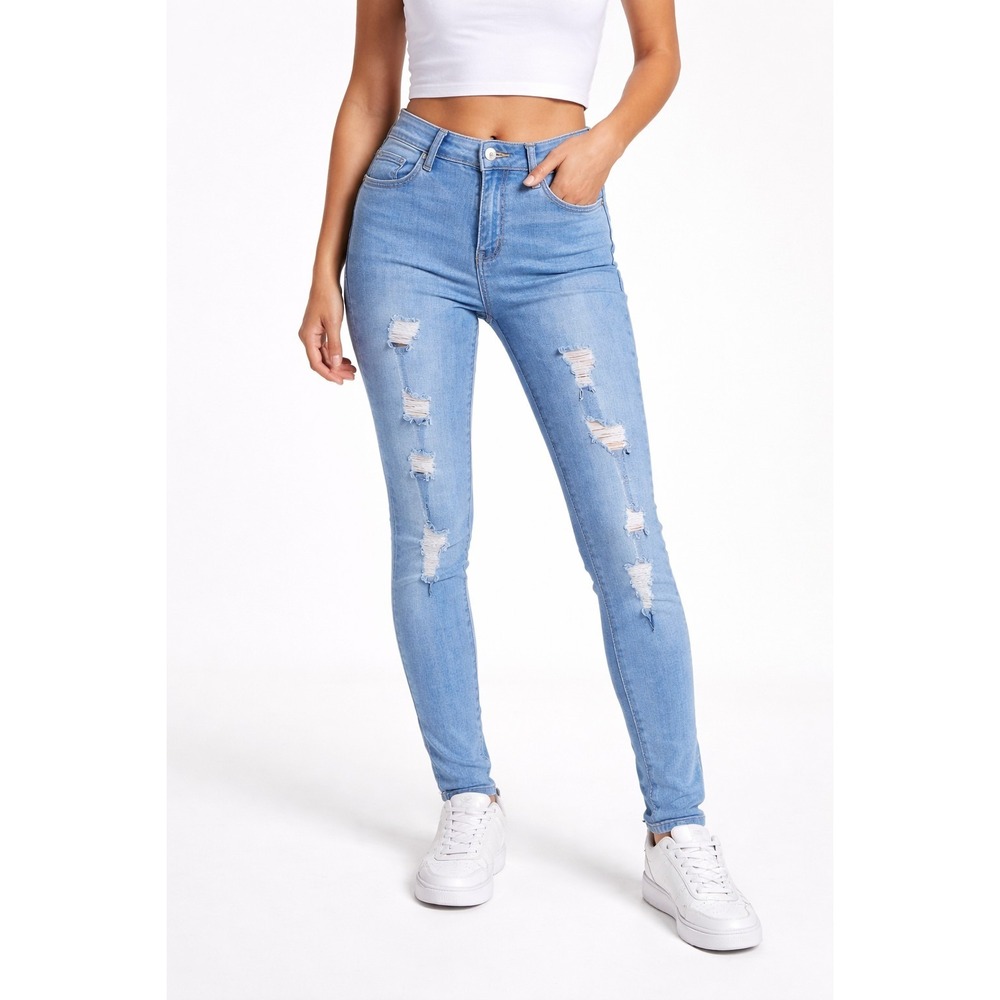 Pacsun Mid-Rise Jegging Distressed Light Wash Jeans Women's size 26